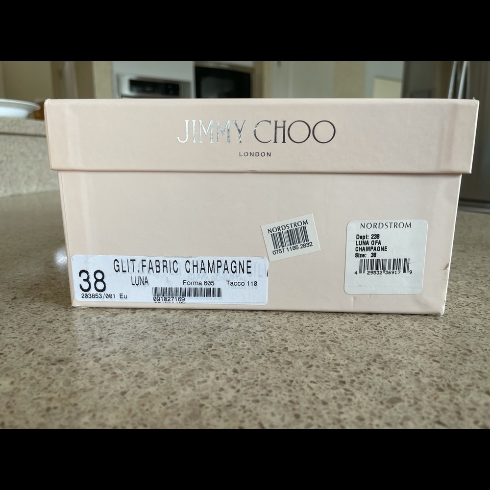 Jimmy choo Glit fabric champagne shoes LIKE NEW - Picture 4 of 6